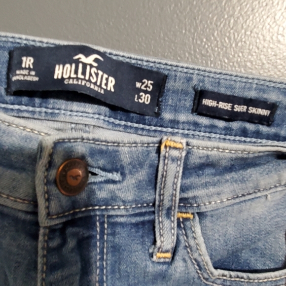Hollister High-Rise Super Skinny Jeans Size 1 Regular - Picture 6 of 6